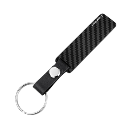 Premium Carbon Fiber Keychain - Lightweight Luxury Key Holder with Genuine Leather