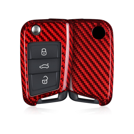 Carbon Fiber Key Fob Cover for VW Golf R GTI Jetta Passat 2019-2024 | Premium Key Case
