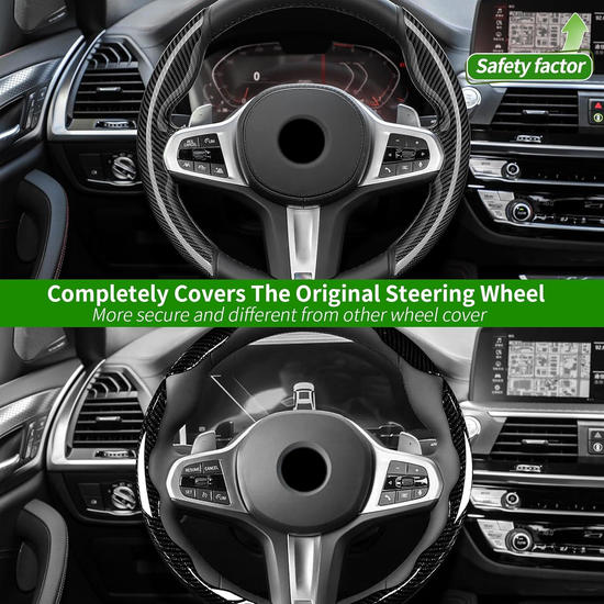 T-carbn Carbon Fiber Steering Wheel Cover Compatible with BMW