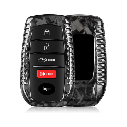 Premium Carbon Fiber Key Fob Cover for Toyota RAV4 Prime, Venza, Corolla Cross 2021-2024