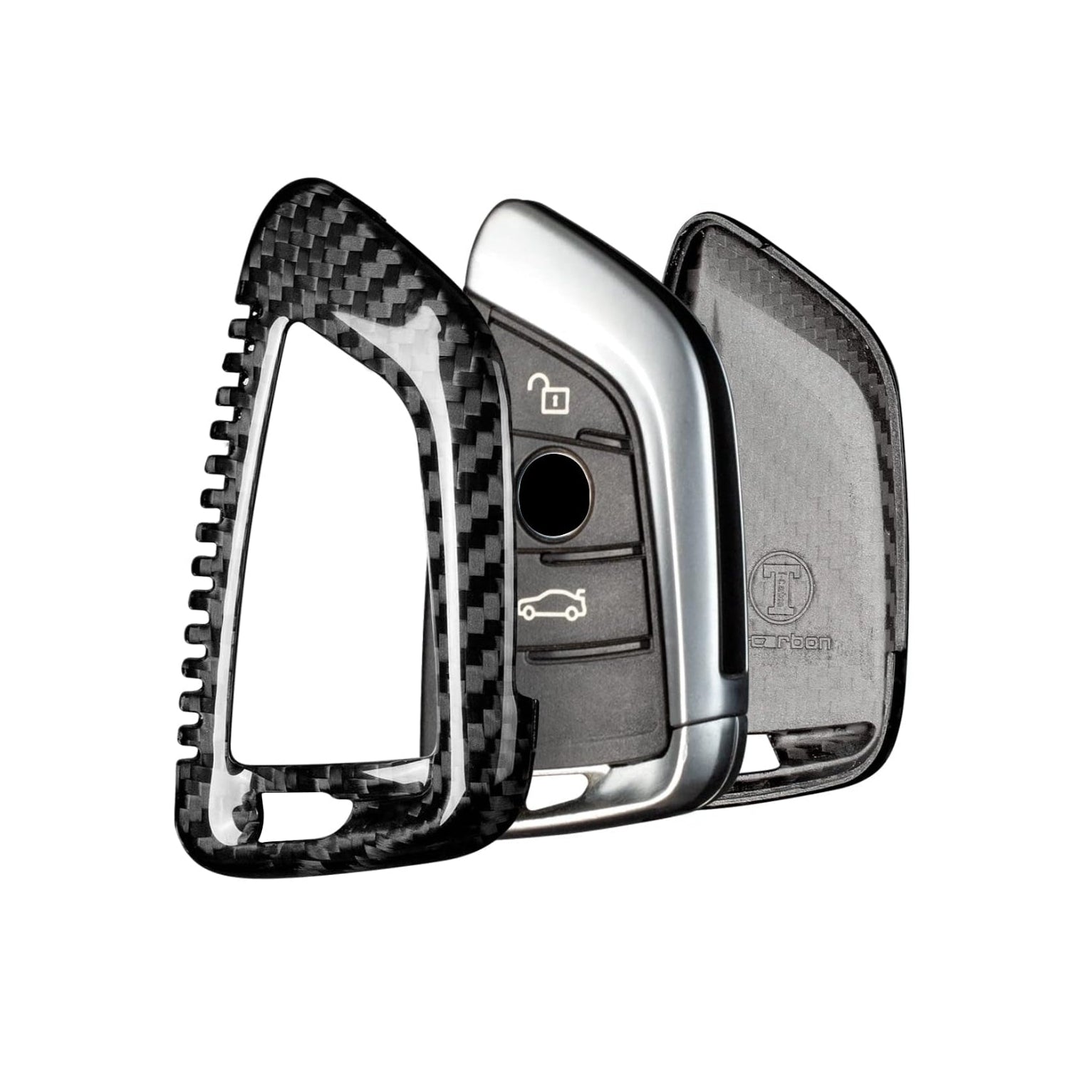 Key Fob Cover Compatible with BMW 2, 3, 4, 5, 6, 6GT, 7, 8 Series, X1, X2, X3, X4, X5, X6, X7, M3, M4, M5, M8, X3M, X4M, X5M, X6M, Z4
