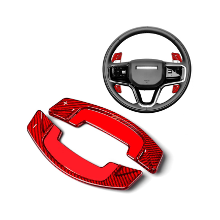 Real Carbon Fiber Paddle Shifter Extensions for Land Rover & Jaguar 2021-2024