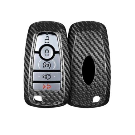 Premium Carbon Fiber Key Fob Cover for Ford F150 F250 F350 - Lightweight Protection Case