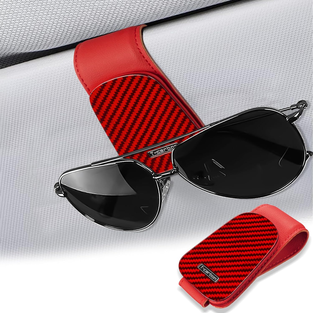 T-carbon Sunglass Holder for Car Sun Visor