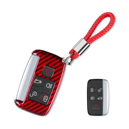 T-Carbon Premium Carbon Fiber Key Fob Cover for Land Rover & Jaguar - Protective Key Case Shell