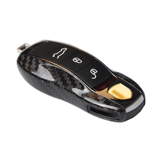 T-carbon Carbon Fiber Key Fob Cover Replacement (Side Blades) Fits for Porsche
