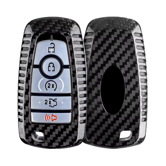 T-carbon Real Carbon Fiber Key Fob Cover Fits for Ford F150 F250 F350