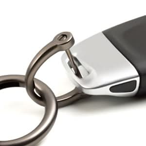 T-carbon Genuine Leather Key Chain for Car Keys,Key Fob Keychain with Anti-Lost D-Ring,Car Key Accessories