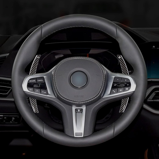 T-carbon Carbon Fiber Paddle Shifter Extension Cover Compatible with BMW