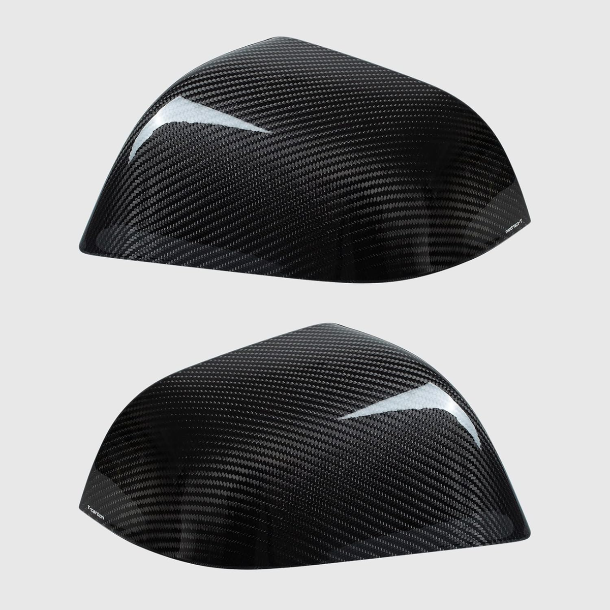 T-carbon Carbon Fiber Side Mirror Cover Compatible with Tesla